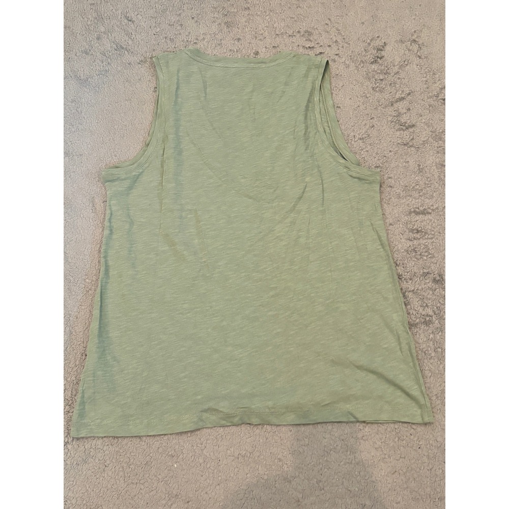 Madewell Whisper Cotton V-Neck Tank Top Washed Olive Green K7393 Mens Size M New - Picture 7 of 8